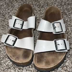 White leather Birkenstocks - Women’s size 8